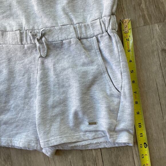 Diesel Girls Grey Sequin Logo Romper One-Piece Shorts Size Large 12 Short Sleeve - Picture 8 of 10